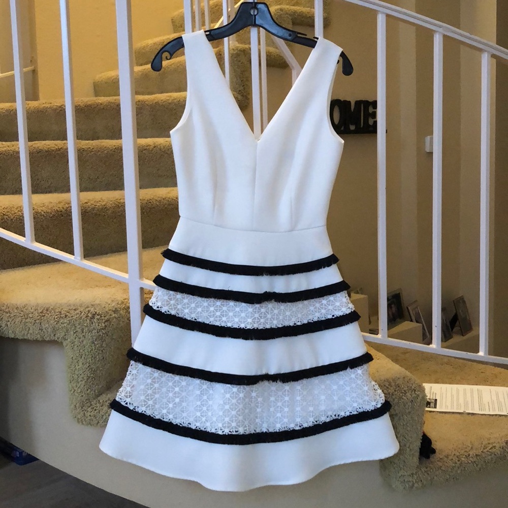 Black and white party dress